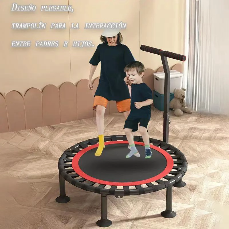 MINI TRAMPOLIN FITNESS CON BARRA PARA EJERCICIO EN CASA - 5