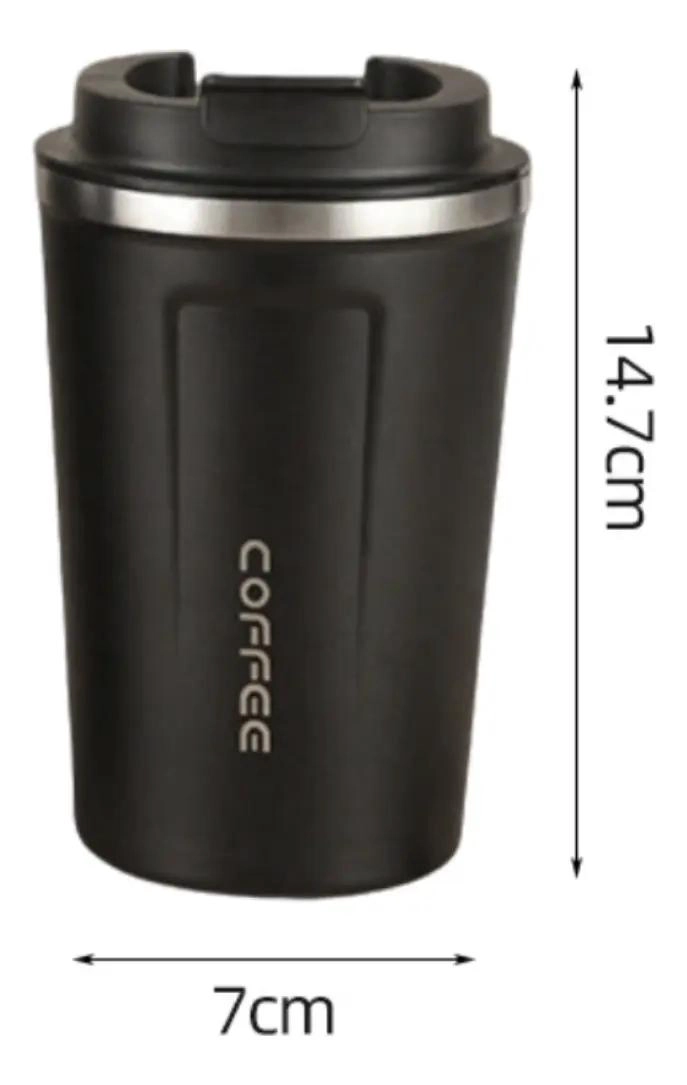TAZA TE RMICA PORTATIL DE ACERO INOXIDABLE PARA CAFE  Y BEBIDAS CALIENTES - 2