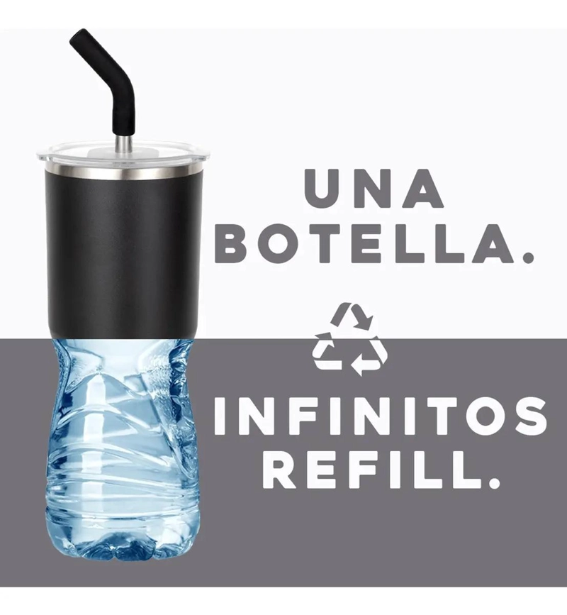 VASO TERMO PARA LIQUIDOS 700ML ACERO INOXIDABLE CON TAPA - 1