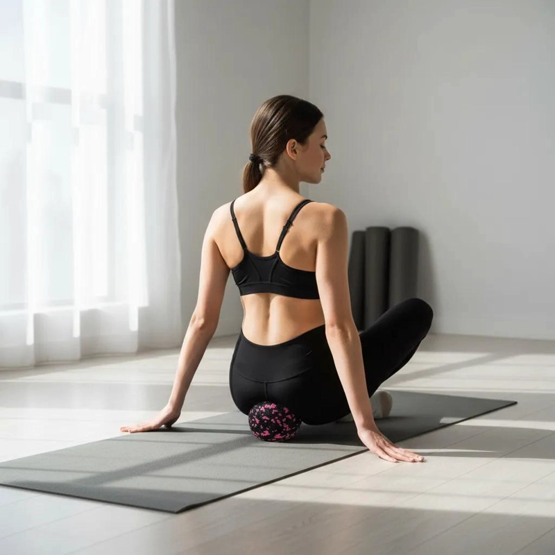 PELOTA DE MASAJE LACROSSE PARA PILATES YOGA Y REHABILITACION MUSCULAR - 3