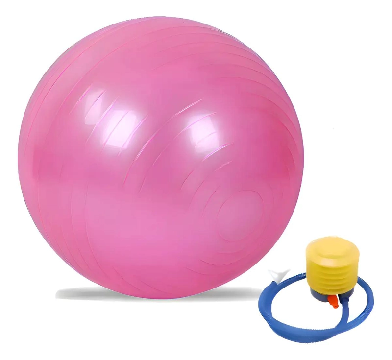 PELOTA DE PILATES Y YOGA DE 75 CM CON INFLADOR PARA EJERCICIOS - 1