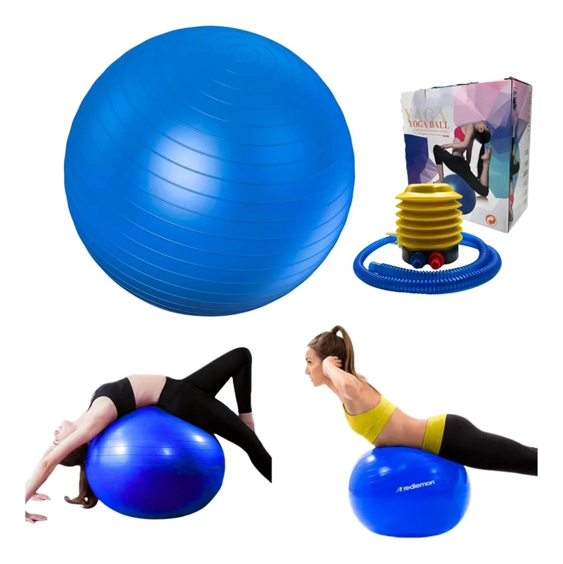 PELOTA DE YOGA ANTIDESLIZANTE DE 85 CM CON INFLADOR INCLUIDO - 2