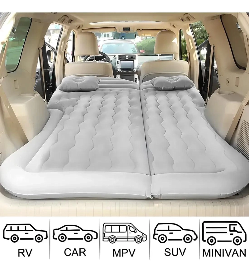COLCHON INFLABLE PARA AUTOMOVIL CON COMPRESOR Y DOS ALMOHADAS INCLUIDAS - 4