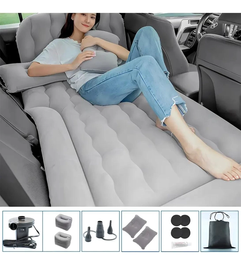 COLCHON INFLABLE PARA AUTOMOVIL CON COMPRESOR Y DOS ALMOHADAS INCLUIDAS - 5