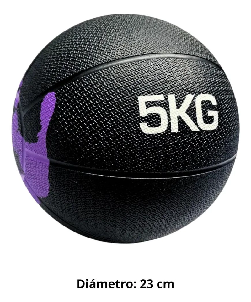 BALON MEDICINAL DE 5 KG PARA ENTRENAMIENTO Y EJERCICIO CON REBOTE - 2