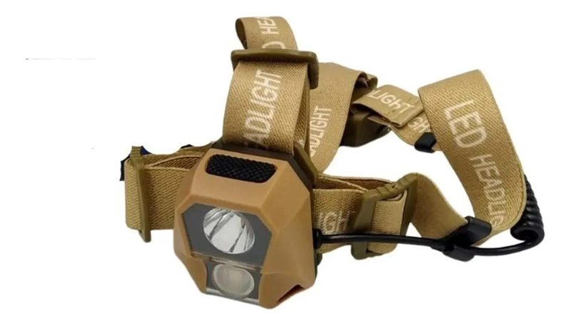 LINTERNA FRONTAL CON LUZ LED BLANCA Y ROJA INTEGRADA PARA ACTIVIDADES NOCTURNAS - 1