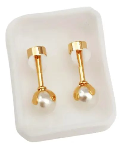 AROS DE PERLAS PARA BEBE  EN ACERO INOXIDABLE CON CIERRE ATORNILLADO - 3