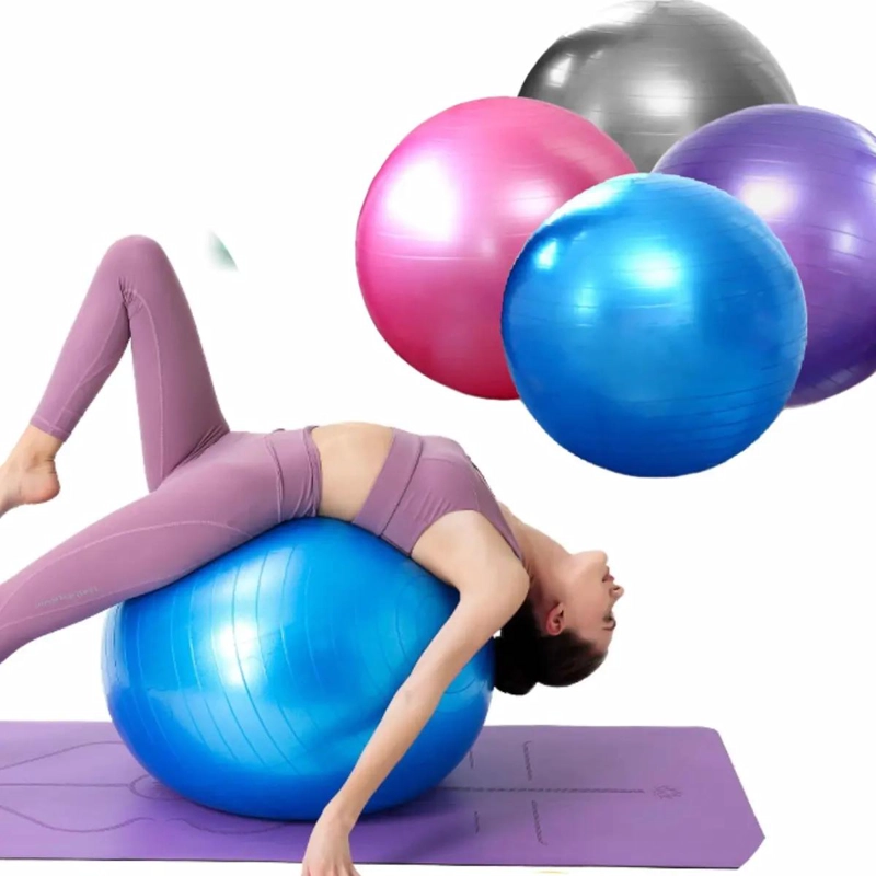 PELOTA DE EJERCICIO DE 75 CM CON INFLADOR PARA YOGA Y PILATES - 3