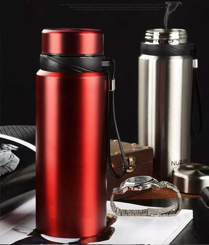 TERMO INDIVIDUAL PARA MATE Y AGUA DE ACERO INOXIDABLE CON TAPA SEGURA - 2