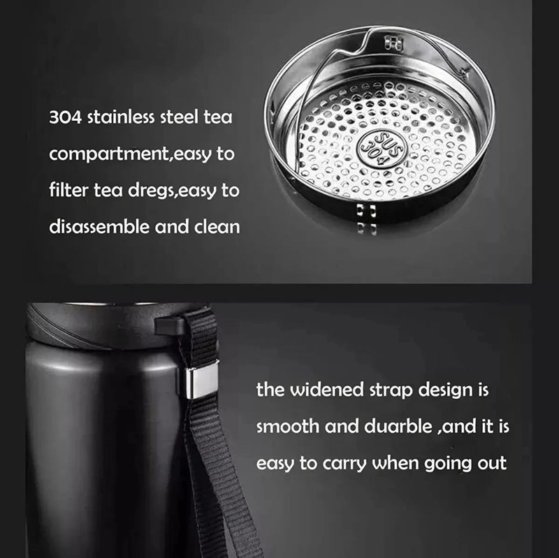 TERMO INDIVIDUAL PARA MATE Y AGUA DE ACERO INOXIDABLE CON TAPA SEGURA - 5