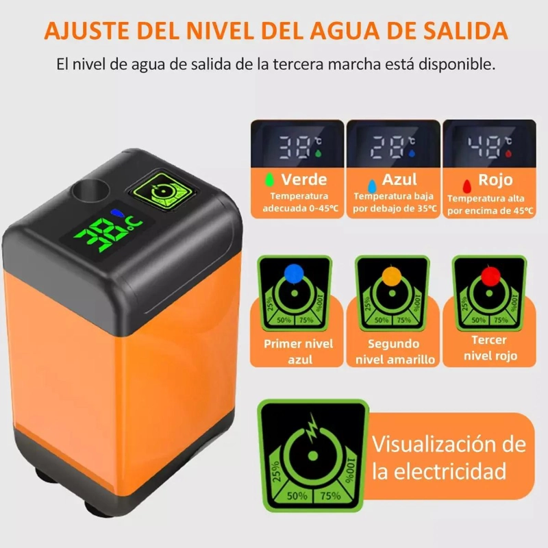 DUCHA PORTATIL PARA CAMPING Y ACTIVIDADES AL AIRE LIBRE CON DISEÑO COMPACTO - 4
