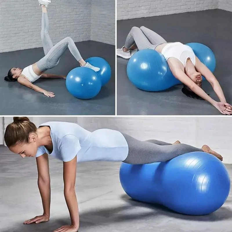 BALON DE PILATES Y YOGA CON DISEÑO TIPO MANI 90X45 CM - 3