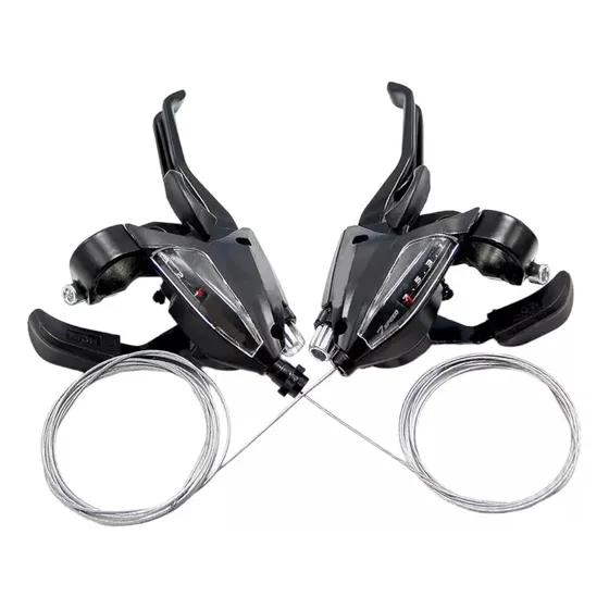 JUEGO DE CAMBIOS SHIFTER Y MANILLAS DE FRENO PARA BICICLETA 3X8 VELOCIDADES - 4