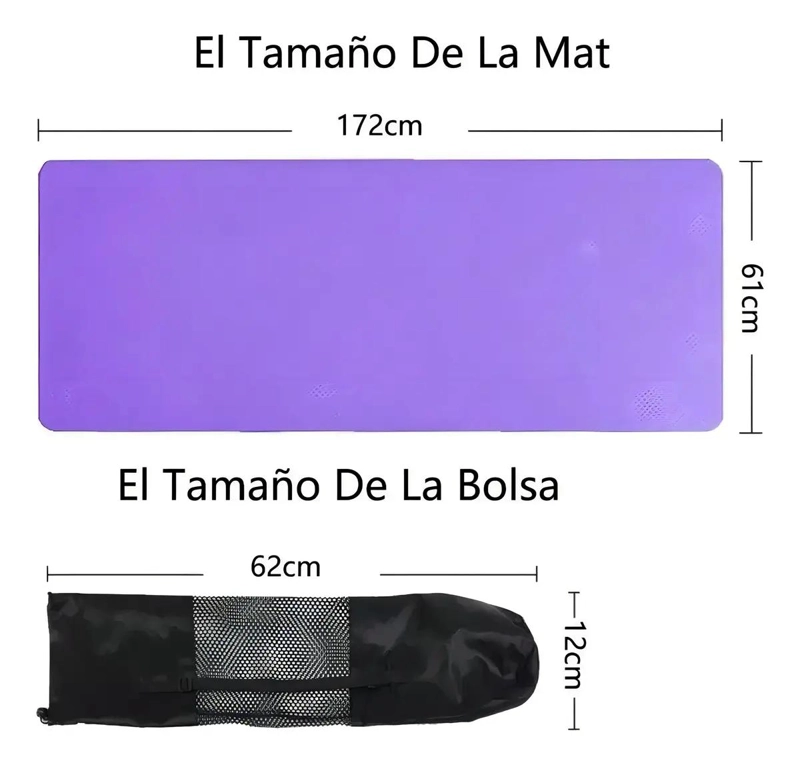 COLCHONETA PARA YOGA Y PILATES DE PVC 4MM CON BOLSA DE TRANSPORTE - 2