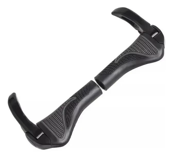 PUÑOS AJUSTABLES CON CUERNOS PARA MANUBRIO DE BICICLETA COLOR NEGRO - 1