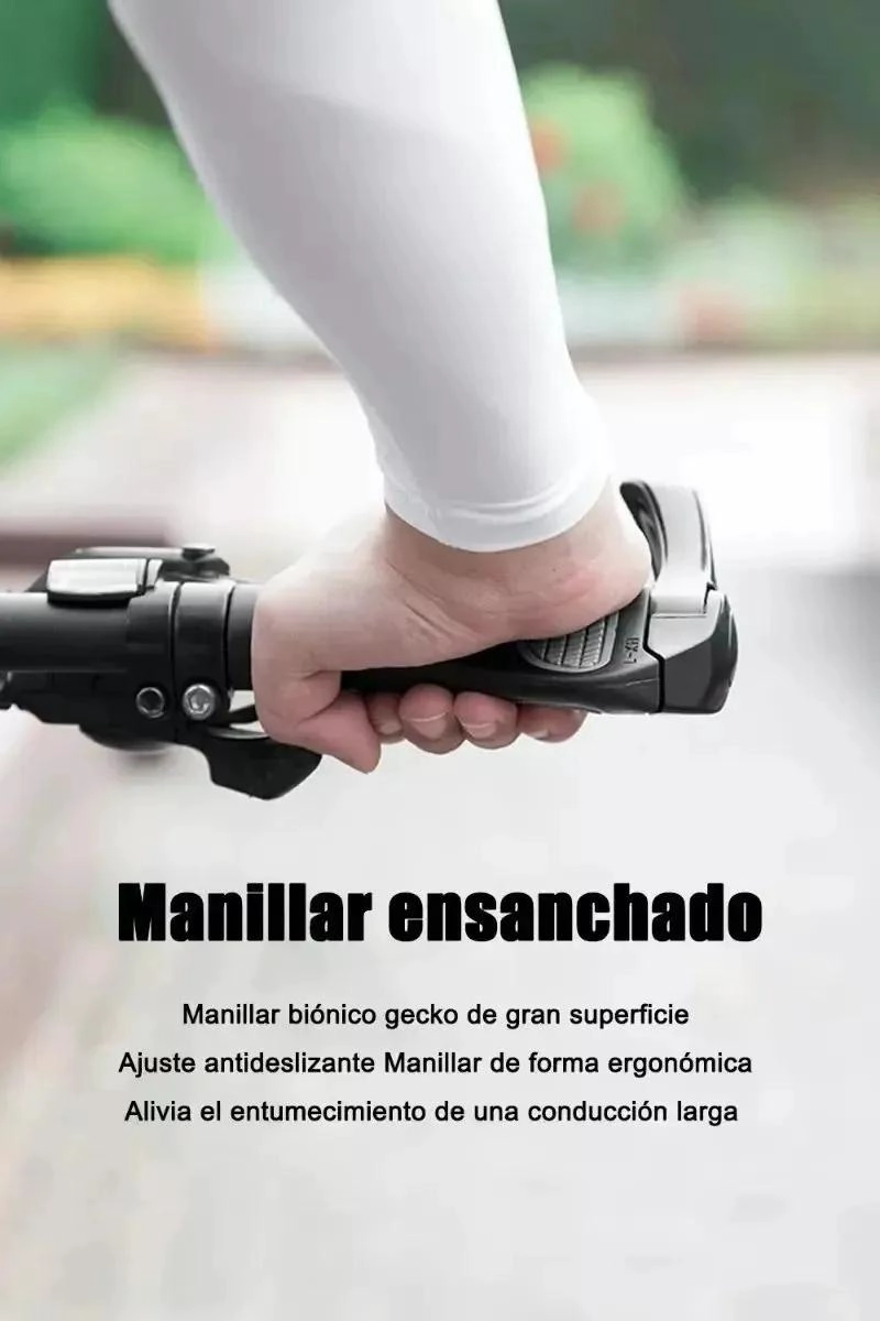 PUÑOS AJUSTABLES CON CUERNOS PARA MANUBRIO DE BICICLETA COLOR NEGRO - 4
