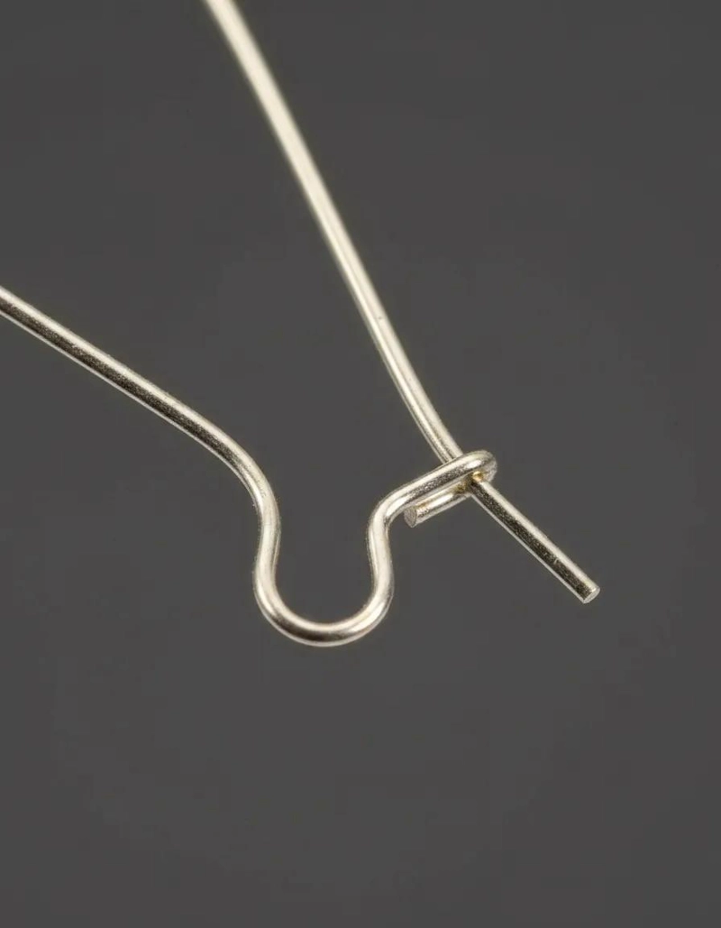 GANCHO DE ACERO DORADO PARA AROS DE 4 CM CON 25 PARES - 2