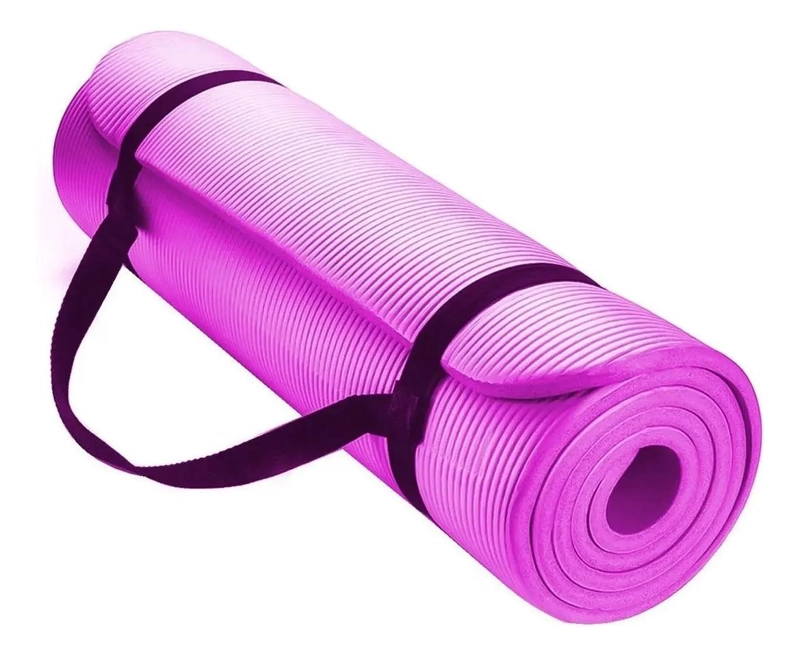 MAT DE YOGA RESISTENTE Y GRUESO DE 10 MM CON MEDIDAS 180X61 CM - 1