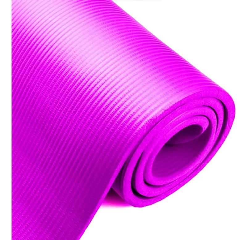 MAT DE YOGA RESISTENTE Y GRUESO DE 10 MM CON MEDIDAS 180X61 CM - 3