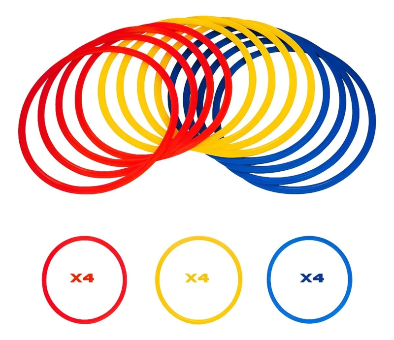SET DE 12 AROS DE AGILIDAD DE 40 CM PARA ENTRENAMIENTO DEPORTIVO - 1
