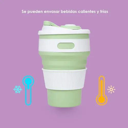 VASO TE RMICO PLEGABLE PORTATIL PARA CAFE  CON CIERRE HERME TICO - 2