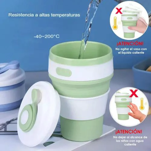 VASO TE RMICO PLEGABLE PORTATIL PARA CAFE  CON CIERRE HERME TICO - 3