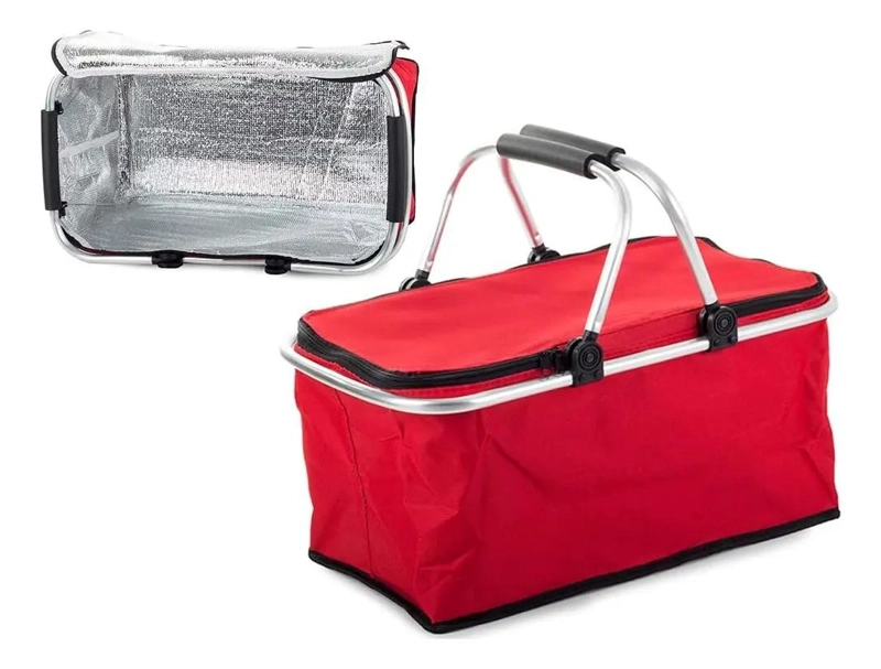 CESTA PICNIC PLEGABLE CON COBERTURA TE RMICA PARA FRIO Y CALOR - 2