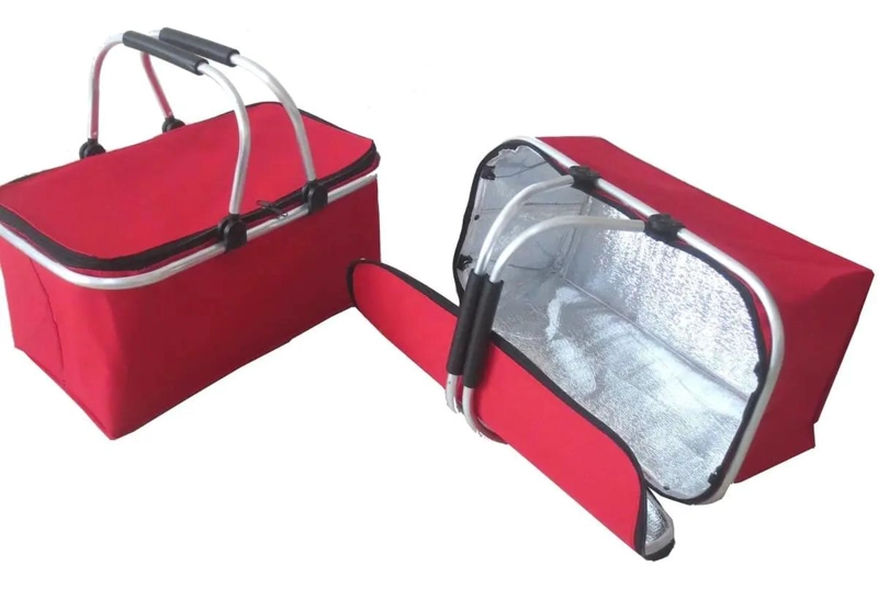 CESTA PICNIC PLEGABLE CON COBERTURA TE RMICA PARA FRIO Y CALOR - 4