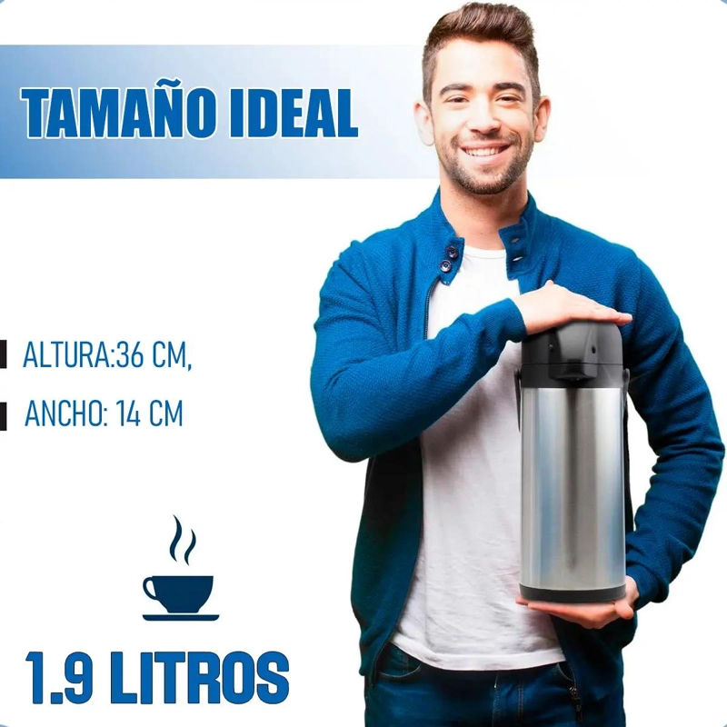 TERMO SIFON PARA CAFE  Y AGUA CALIENTE CAPACIDAD 1.9 LITROS - 1