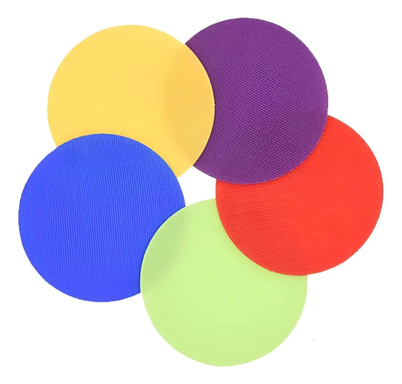PACK DE 10 DISCOS PLANOS MARCADORES DE 30 CM PARA ENTRENAMIENTO DEPORTIVO - 1