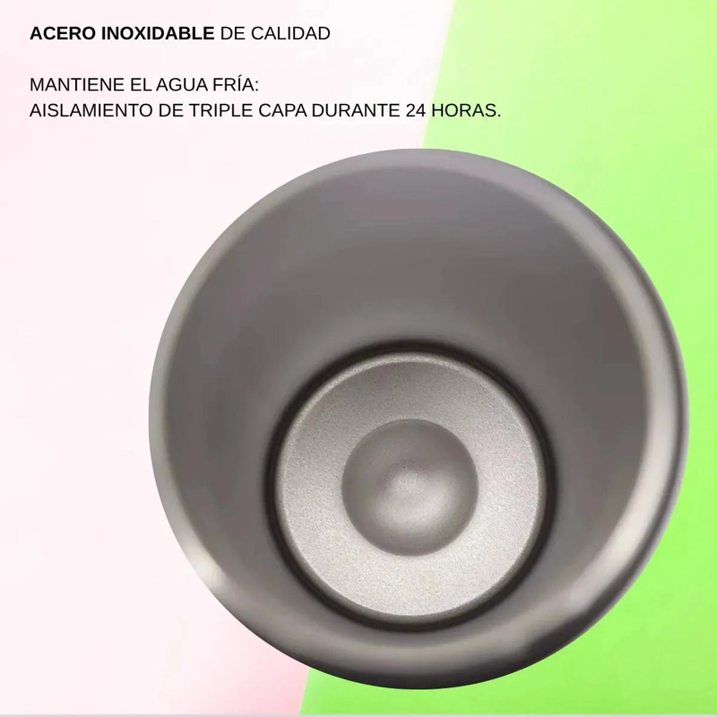 BOTELLA TE RMICA DE ACERO INOXIDABLE 1 LITRO PARA BEBIDAS FRIAS - 3