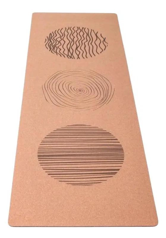 COLCHONETA DE YOGA ECOLOGICA CON SUPERFICIE DE CORCHO Y DISEÑO DE TRES ESFERAS - 1