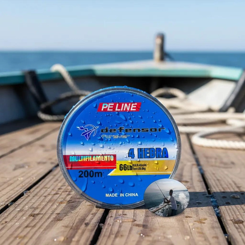 HILO DE PESCA MULTIFILAMENTO TRENZADO 4 HEBRAS 200 METROS RESISTENTE - 1