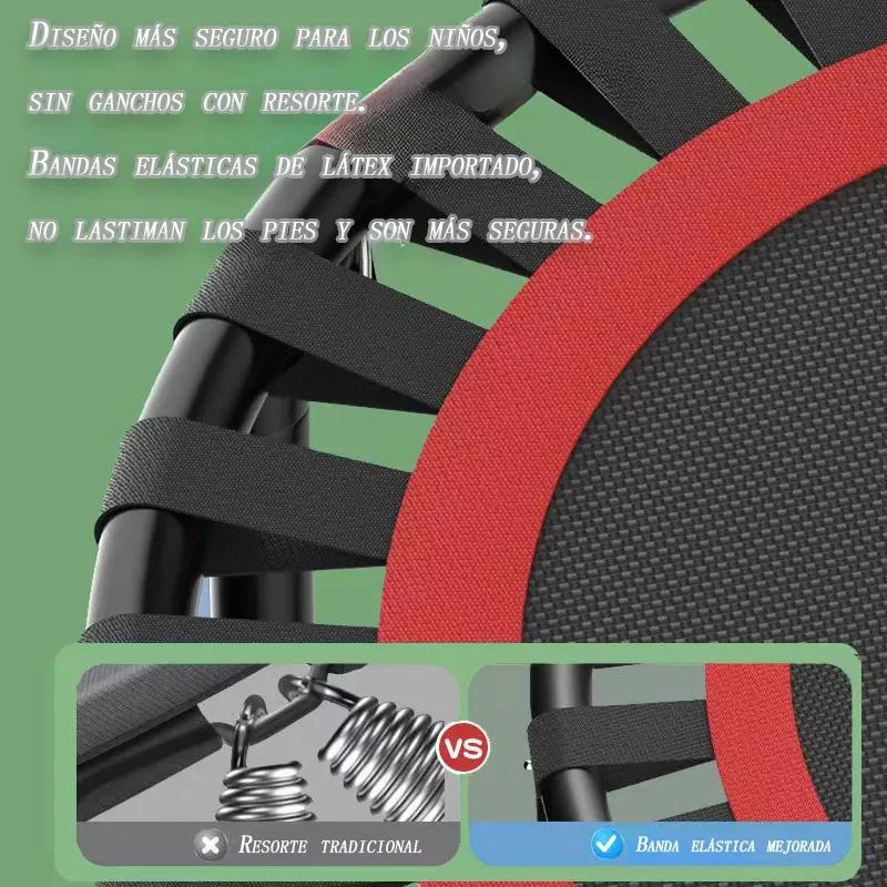 MINI TRAMPOLIN DE FITNESS CON BARRA PARA EJERCICIO EN CASA - 4
