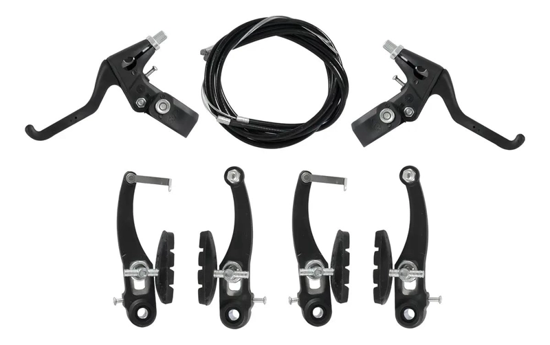 KIT COMPLETO DE FRENOS V-BRAKE PARA BICICLETA MTB, RUTA Y PASEO - 2