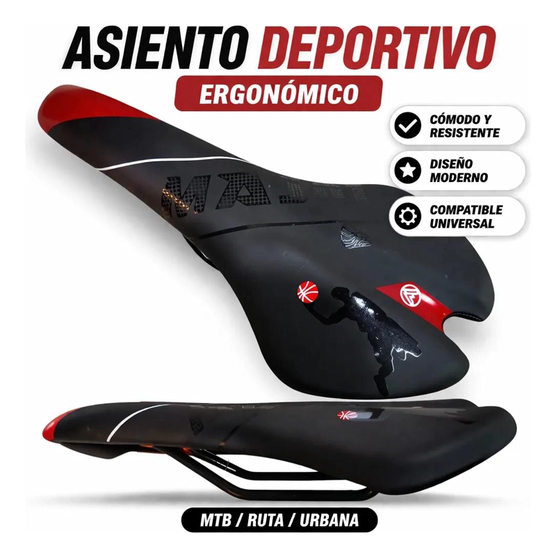 ASIENTO COMODO PARA BICICLETA DE RUTA Y MONTAÑA CON DISEÑO ERGONOMICO - 3