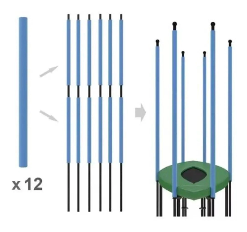 PROTECTOR PARA PILAR CON 12 ESPONJAS PARA CAMA ELASTICA - 2