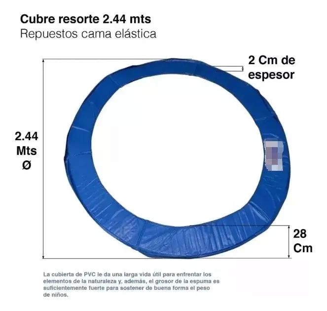 PROTECTOR PARA RESORTES DE CAMA ELASTICA DE 2,44 METROS - 2