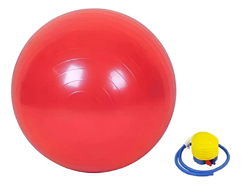 PELOTA DE PILATES 55 CM CON INFLADOR Y MATERIAL RESISTENTE - 1