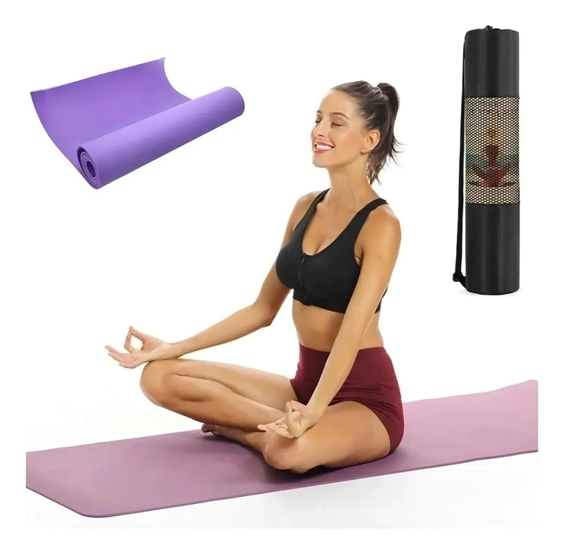 COLCHONETA PARA YOGA Y PILATES DE PVC DE 4 MM CON BOLSA DE TRANSPORTE - 1