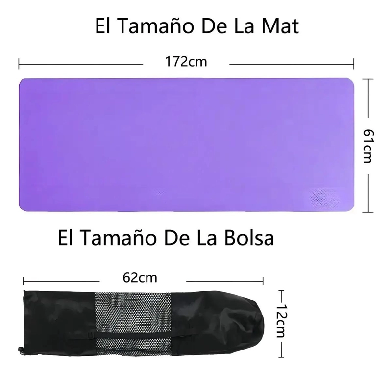 COLCHONETA PARA YOGA Y PILATES DE PVC DE 4 MM CON BOLSA DE TRANSPORTE - 2