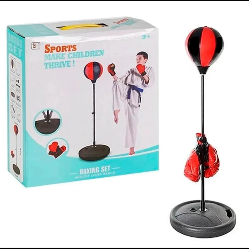 SET DE ENTRENAMIENTO DE BOXEO PARA NIÑOS CON GUANTES Y BALON DE GOLPEO CON BASE - 1