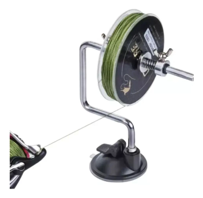 CARRETE PORTATIL PARA PESCA CON ENROLLADOR DE LINEA EFICIENTE - 4