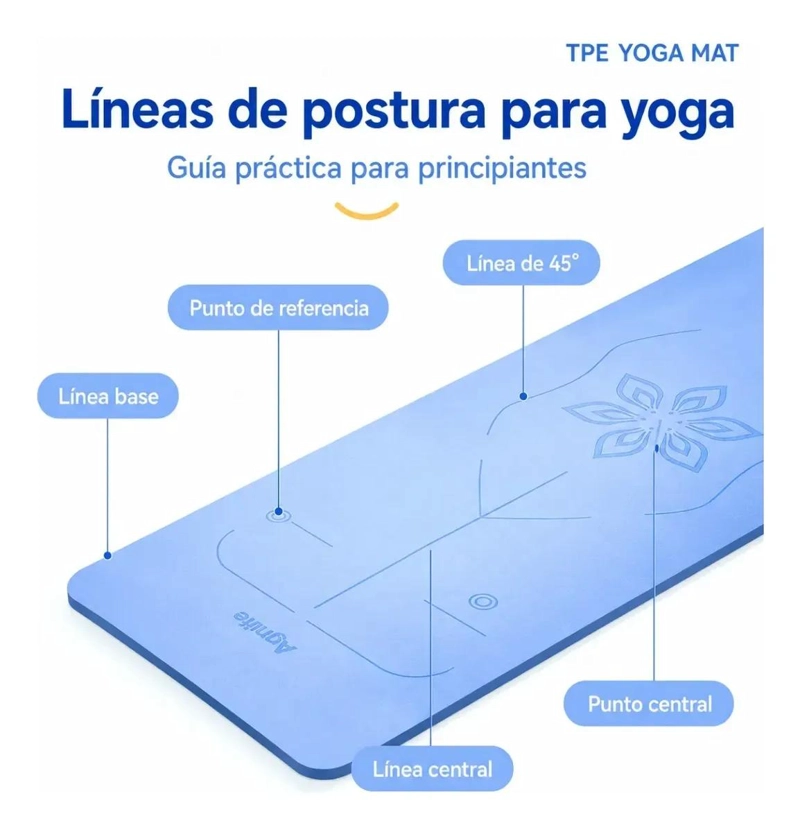 COLCHONETA DEPORTIVA DE YOGA Y PILATES TPE DE 6MM CON BOLSO - 3