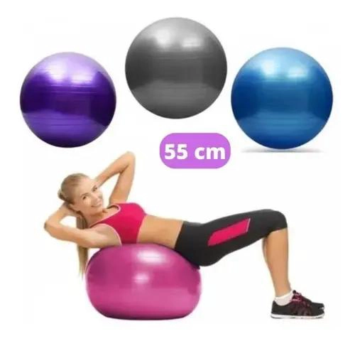 PELOTA DE EJERCICIO PARA YOGA Y PILATES DE 55 CM PARA ABDOMINALES - 1