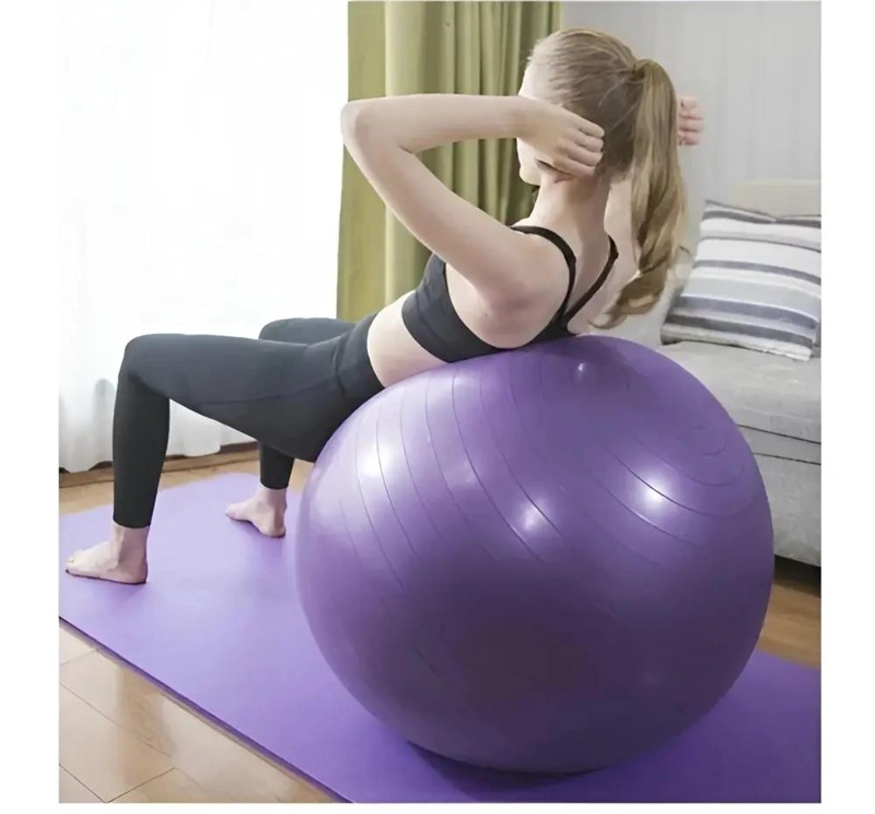 PELOTA DE EJERCICIO PARA YOGA Y PILATES DE 55 CM PARA ABDOMINALES - 2