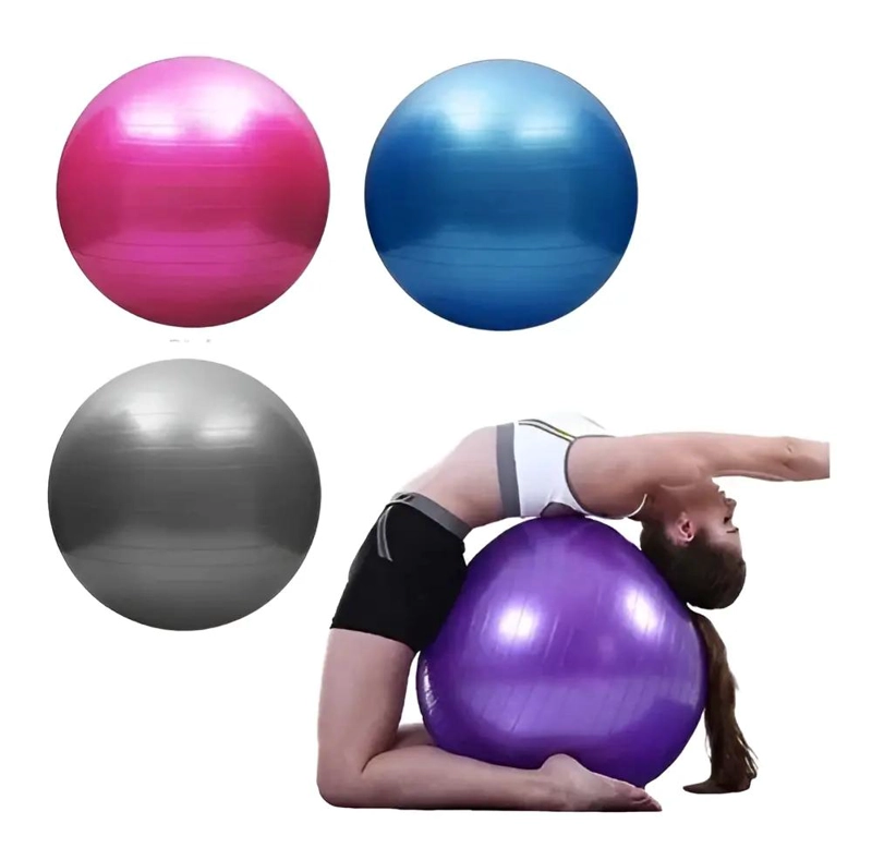 PELOTA DE EJERCICIO PARA YOGA Y PILATES DE 55 CM PARA ABDOMINALES - 3