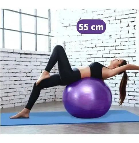 PELOTA DE EJERCICIO PARA YOGA Y PILATES DE 55 CM PARA ABDOMINALES - 4