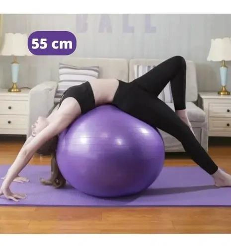 PELOTA DE EJERCICIO PARA YOGA Y PILATES DE 55 CM PARA ABDOMINALES - 5