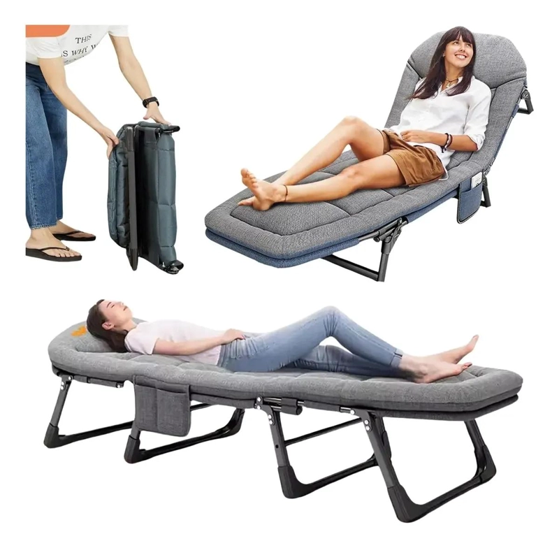 CATRE PLEGABLE PORTATIL PARA CAMPING CON ESTRUCTURA RESISTENTE Y DISEÑO COMODO - 5